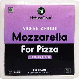 NatureOnus Vegan Mozzarella Cheese for Pizza Block 250g | Plant Based Cheddar Cheese (Dairy Free and Lactose Free | MELTABLE, SHREDDABLE, SLICABLE Cheese)-image-3