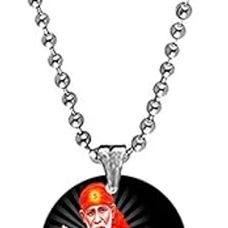 afh Lord Sai Sabka Malik Ek Acrylic Pendant with Bead Chain | Spiritual Jewelry-picture-29