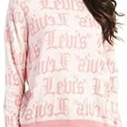 Women's Cotton Blend Brand Logo Printed Crew Neck Sweater-image-2