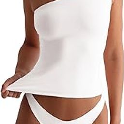 SKIMS Seamless Ultra Soft Double Layer Premium Afford LUX Edition ONE Shoulder Sleeveless SOFTLINE Cuddle TOP for Women-image-67