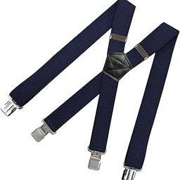 Mens Suspender Adjustable Clothes Accessories Adults X Type Suspender Dark Blue | Clothing Shoes & Accessories | Mens Accessories | Suspenders Braces-image-71