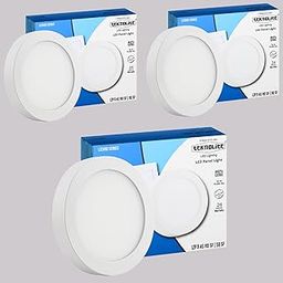 teknolite LZP 9W Natural White Round Surface LED Panel Lights Ceiling | Recessed Ceiling Light with 600 Lumens Output | Ideal LED Panel for Home, Office & Bedroom Lighting Pack of 3-image-56