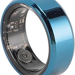 LOUYTW Smart Ring Tracker Stainless Steel Pedometer IP68 Fitness Ring Compatible APP JYouPro Blue-image-39