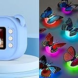 Dastav Instant HD Digital Print Camera 1080P Videos and Camcorder BW Photo Printing | & | Multicolour Butterfly LED Lights for Home Decoration (Pack of 6)-5
