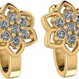 Gold Plated Sania Mirza Style Ad Nosepin Bali Press bali Without Piercing Clip on Pressing Type Nose Ring Pin Stud for Women and Girls Combo Pack of 2-image-25