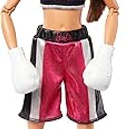 Barbie Made to Move Doll & Accessories, Brunette Boxer Wearing Removable Uniform with Boxing Gloves, 22 Bendable Joints-picture-21