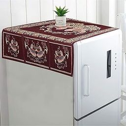 Kuber Industries Cotton Fridge Top Cover (CTKTC8581, Maroon)-image-38