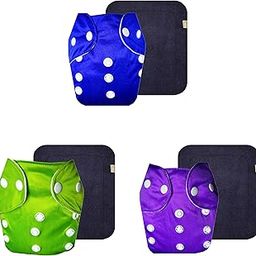 Dumbledo Lite Cloth Diaper with Black Insert (Pack of 3) | Dry Feel and Comfortable | Reusable & Washable | Travel Friendly | Everyday Diapering Essential | 3 Months – 2 Years | Unisex Baby-13