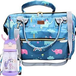 Premium Baby Diaper Handbag with insulated bottle pockets with Baby Sipper Bottle - The Ultimate Combo-image-83