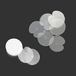 VIEWS 12 Pieces Heat Shield Guards, Hair Shield Circular, Single Hole, Round Spacer Template, Clear Fusion Glue Protector for Hair Extension Using, Heat Shield Guards for Hair Extension-image-82