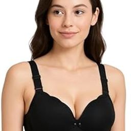 Women Padded Breastfeeding Front Open Comfortable Stretchable Back Closure Nylon Nursing Maternity All Season Bra-image-58