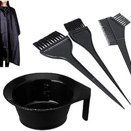 SIDDHI Multipurpose 5 pcs Dye Kit 1 Bowl | 3 Hair Coloring Brush and Apron Sheet Saloon Use Accessories for Home and Salon Use-image-58