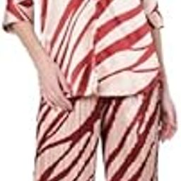 Zebra Print Satin Pleated Coord Set-image-7