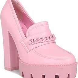 Chunky High Heel Loafers-image-62