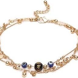semi precious iron charm anklet set-image-38