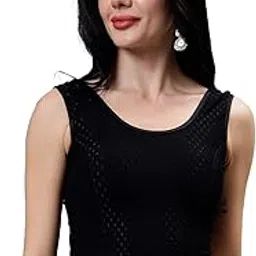 plus size Round Neck Cotton Stretchable Sleeveless Saree Blouse Readymade for Women-picture-13