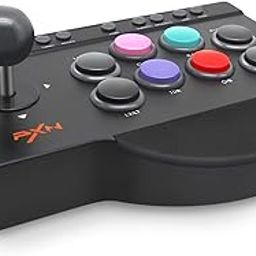 PXN Arcade Fight Stick,USB Wired PC Street Game Fighting Joystick Game Controller for PS3 / PS4 / Switch/Xbox One/PC-0