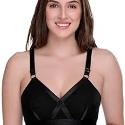 sona Women's Perfecto Cotton Full Coverage Non-Padded Wirefree Everyday Bra Side Support Shaper (Pack of 1)-picture-1