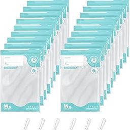 Sous Vide Bags Reusable, Vacuum Food Storage Bags 20 pcs (7.9 * 11.8in) Comes with 6 sealing sliders Thicken PA&PE material Double zipper Long-lasting freshness Bag for Cooking, Food Storage-image-30