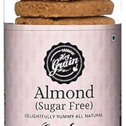 Hey Grain Almond Sugar Free Cookies(Whole Wheat Flour, Roasted Almonds, Almond Flour, Stevia Leaves, Butter, Milk, Baking Soda) Natural Ingredients To Boost Immunity,170 Grams-image-69