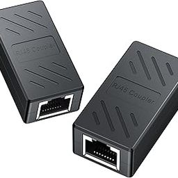 Snowkids Ethernet Coupler, Ethernet Extender 2 Pack for Cat8/Cat7/Cat6/Cat5, 1000Mbps High Speed Ethernet Connector, Network Adapter, Internet Connector in Line Female to Female Coupler RJ45-10