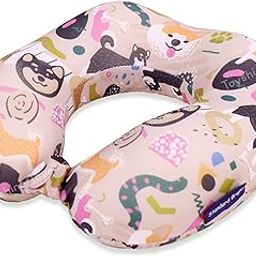 Spanker Cushy & Comfy U Shape Travel Neck Pillow for Airplane | Car | Train | Neck Support Cute Traveling Designer Accessory for Kids & Adults - Mix Design-10