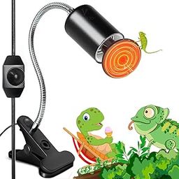 VAYINATO® Infrared Ceramic Heat Emitter Reptile Heat Lamp with Black Holder for Pet Lizard Turtle Aquarium Snake, No Harm No Light, Black by Petzlifeworld (100 Watts)-16
