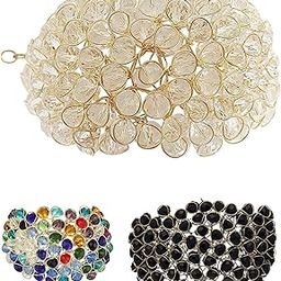 Gold Plated White Multi Black Crystal Hand Cuff Bracelet For Girl & Women-10