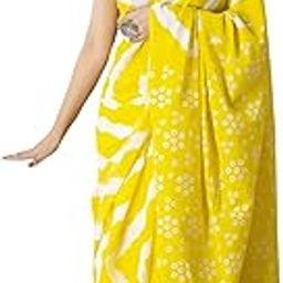 Lehariya Print Cotton Mulmul Saree for Women Attached Blouse Piece-picture-32