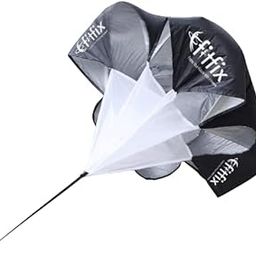 Fitfix® Nylon Fabric 40" Resistance Training Speed Running Chute for Fitness Training Football Soccer Tennis Basketball (Black)-image-63