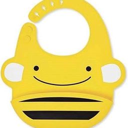 Skip hop Zoo Fold & Go Silicone bib -Bee-17