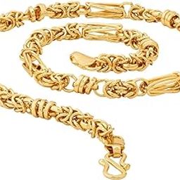 Stylish Gold Plated Metal Chain For Men Neck Bold Chain Boys Jewellery Elegant Gift-3