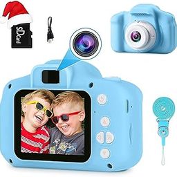 CADDLE & TOES Kids Camera, Christmas Birthday Gifts for Girls Age 4+ To 15, HD Digital Video Cameras for Toddler, Portable Toy for 4+ 5 6 7 8 Year Old Girl (Blue-with SD Card)-21