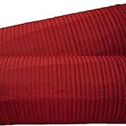 EVERIA® Dupion Silk Quilting Stripes Bolster Cover 16x32 inches Pack of 2 (Maroon)-image-24