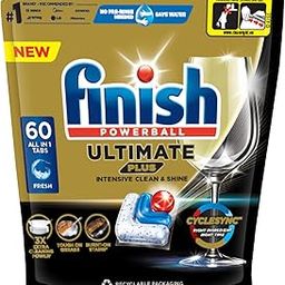 Finish 60 Tablets, Powerball Ultimate Plus Dishwasher Tablets |Best ever Clean & Shine-14