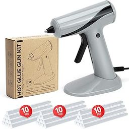 SHJADE Hot Glue Gun, Fast Preheat Hot Melt Glue Gun, Mini Magnetic Glue Gun Standing with 30 Glue Sticks for Kids, Projects-image-90