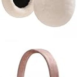 2Pcs Ear Muffs Earmuffs Headband Winter Ear Warmer White Dark Pink-image-29