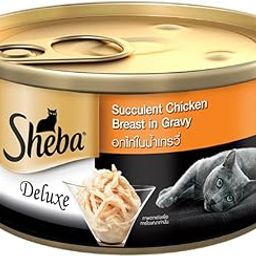 Sheba Deluxe Premium Adult (1+ Years) Wet Cat Food, Succulent Chicken Breast in Gravy, 85 g Can, High-moisture gravy cat food for healthy hydration-picture-29