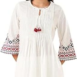 Women's Thread Embroidery Regular Tunic-image-63