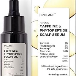 Brillare Caffeine & Phytopeptide Scalp Serum - 3% Redensyl, 2% Caffeine, 5% Phytopeptide, Hair Growth Serum for Men & Women, with Natural Ingredients, Controls Hair Fall, Stimulates Hair Growth, 30 ML-45