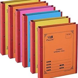 SNDIA 6 Pack Spring Files File A4 Size Paper Cobra File Document Holder Certificates Holder- Color May Vary (35 x 26 x 3.5 cm)-image-18