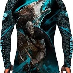 Men's Ulfhedinn 2.0 Wolf BJJ Rash Guard MMA Black-image-98