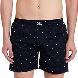 pepe jeans Men's Cotton Boxers (Pack of 1) (PPS01_Navy AOP_M)-picture-19