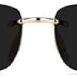 Mc Stan Goggles Rimless Men And Womens Sunglasses Retro Vintage Gold Frame Rectangular Premium Designer Uv Protected Sunglasses For Men And Women, Medium-image-43