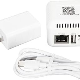 ciciglow USB 2.0 Network Print Server, LAN Print Share Server for USB Printers Computer Print Server Adapter for Windows XP or Later, for Android, for iOS (US Plug)-image-89