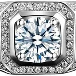 925 Hallmark Elegant Silver Adjustable Ring With Classic Diamond For Men | Rhodium Plated | With Certificate of Authenticity-image-78