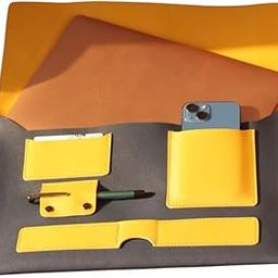 HANA (하나) Laptop Organizer, Sleeve & Envelope | Vegan Leather | Fits 13″, 13.3″ & 14″ Laptops (Up to 14″) | Built-in Organizer for Phone, Watch, Credit Cards (Seoul Midnight)-28