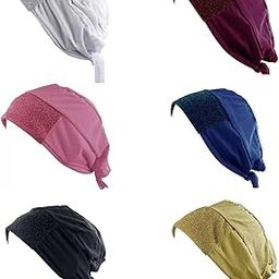Under Cap Hijab Scarf Underscarf Glitter Bonnet Tie-Back Hat For Women (pack of 6)-image-63