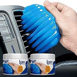 LAZI (200 gm X Pack of 2) Multipurpose Car AC Vent Interior Dust Cleaning Gel Jelly Detailing Putty Cleaner Kit Universal Car Interior, Keyboard, PC, Laptop, Electronic Gadget Cleaning Kit-image-55