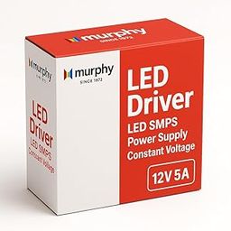 Murphy 5A 12V DC LED Driver (SMPS) | Constant Voltage Power Supply for Indoor LED Strip Lights | Aluminium Body | BIS Approved | Pack of 1 (1-Year Warranty)-image-85